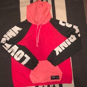 PINK light weight windbreaker